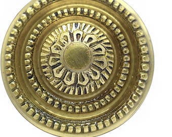 Solid Brass Ethnic Carving Domes Dooms for Home Door Decor Sizes (1.5 inch)
