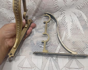 Remates para cortina con acabado en latón antiguo, diseño único (par)