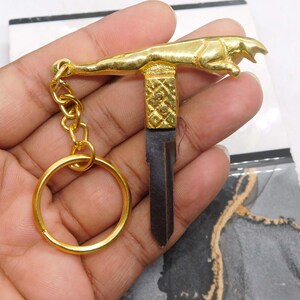 Jaguar Brass Key, Kwikset KW1, Handmade Necklace Charm