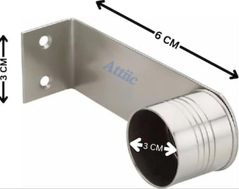 Antike Messing-Vorhanghalterung Endstücke, einzigartiges Design von 6