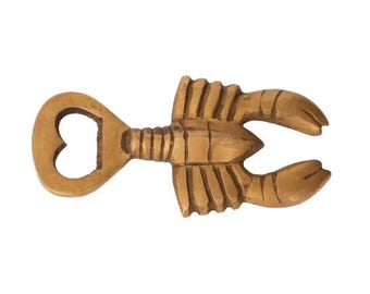 Brass Lobster Bottle Opener For Collectible Handicraft 2.2 Inch