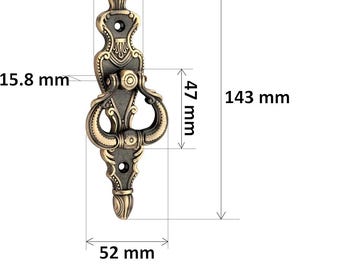 Brass finish Door Knocker with Ring -wooden door Vintage Style unique design