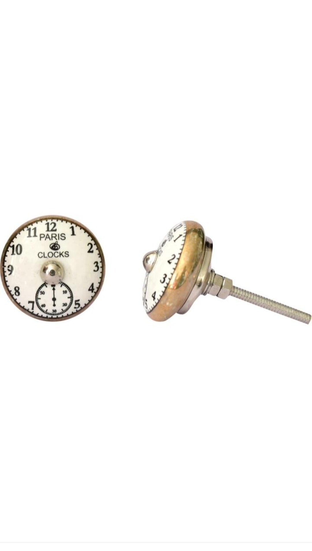 Vintage Clock Degin Brass Knobs, Cabinet Drawer Hardware, Set of 4 - Etsy