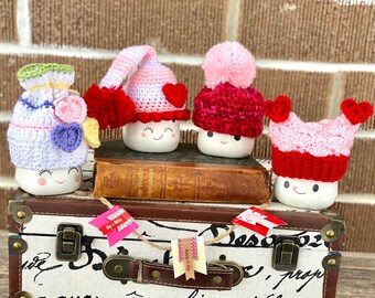 Adorable Valentines Day Marshmallow Mug Hat -  Marshmallow Mug Decor