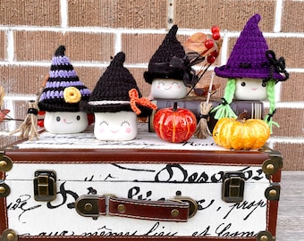 Marshmallow Tasse Halloween Hexen Mützen in 4 verschiedenen Stilen