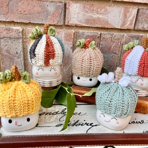 Fabulous fall pumpkin Marshmallow mug hats