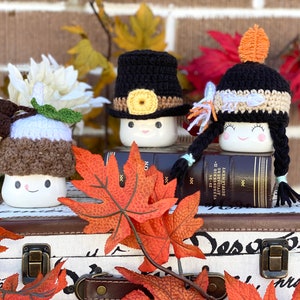 Thanksgiving Marshmallow Mug Hats in 3 different styles