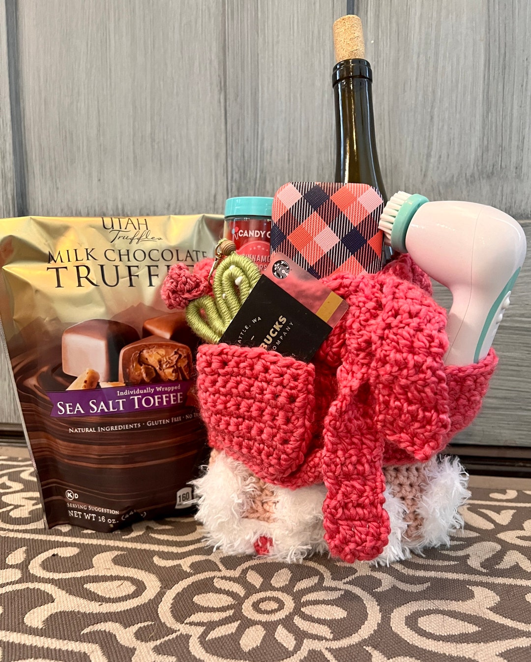 Crochet Gift Basket for Women Etsy