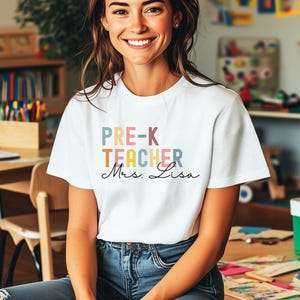 Personalized Pre K Teacher Shirt,Pre K Team Shirts,Pre K Shirts,Cute Teacher Shirt,Pre K Teacher Name Shirt,Back to School Shirt,Pre K Squad