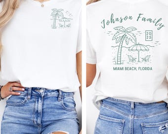 Personalized Family Beach Shirt Family Group Shirt Custom Family Name Vacation Shirts Family Location Beach Trip Shirt Matching Group Outfit