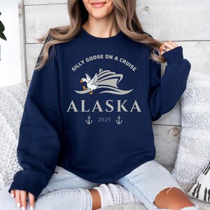 Funny Silly Goose Alaska Cruise 2025 Shirt,Alaska Couple Tee,Alaska Travel Shirt,Alaska Cruise Squad,Funny Family Matching Alaska Trip Tees