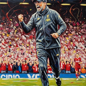 Jürgen Klopp Wall Art | Liverpool Manager Poster | Football Legend Print | Soccer Sports Digital Download