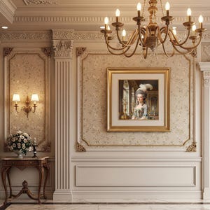 Marie Antoinette Royal Portrait – Vintage French Rococo Style Wall Art