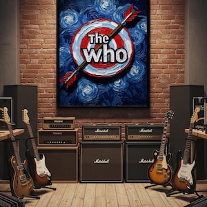 The Who Target Logo Poster: Mod Rock Art, Van Gogh Style (Digital Download)