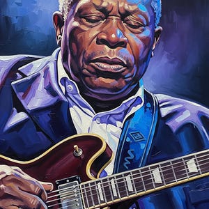 B.B. King Blues Guitar Legend Poster: Vintage Music Decor (Digital Download)