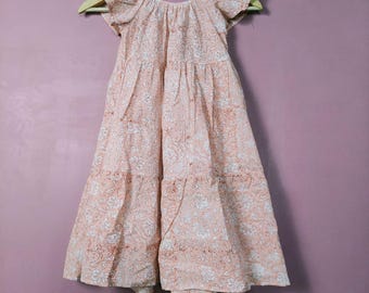 Handmade Floral Cotton Dress for Girls | Boho Baby Outfit