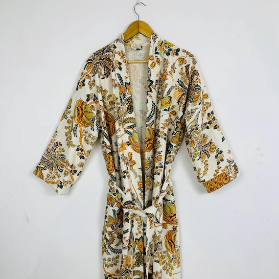 cotton floral dressing gown Women's Classic Cotton Dressing Gown
