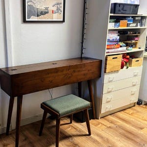 Banco de piano artesanal em madeira maciça, banqueta para piano, banco de música estofado, banco para teclado, assento de piano moderno, presente de madeira