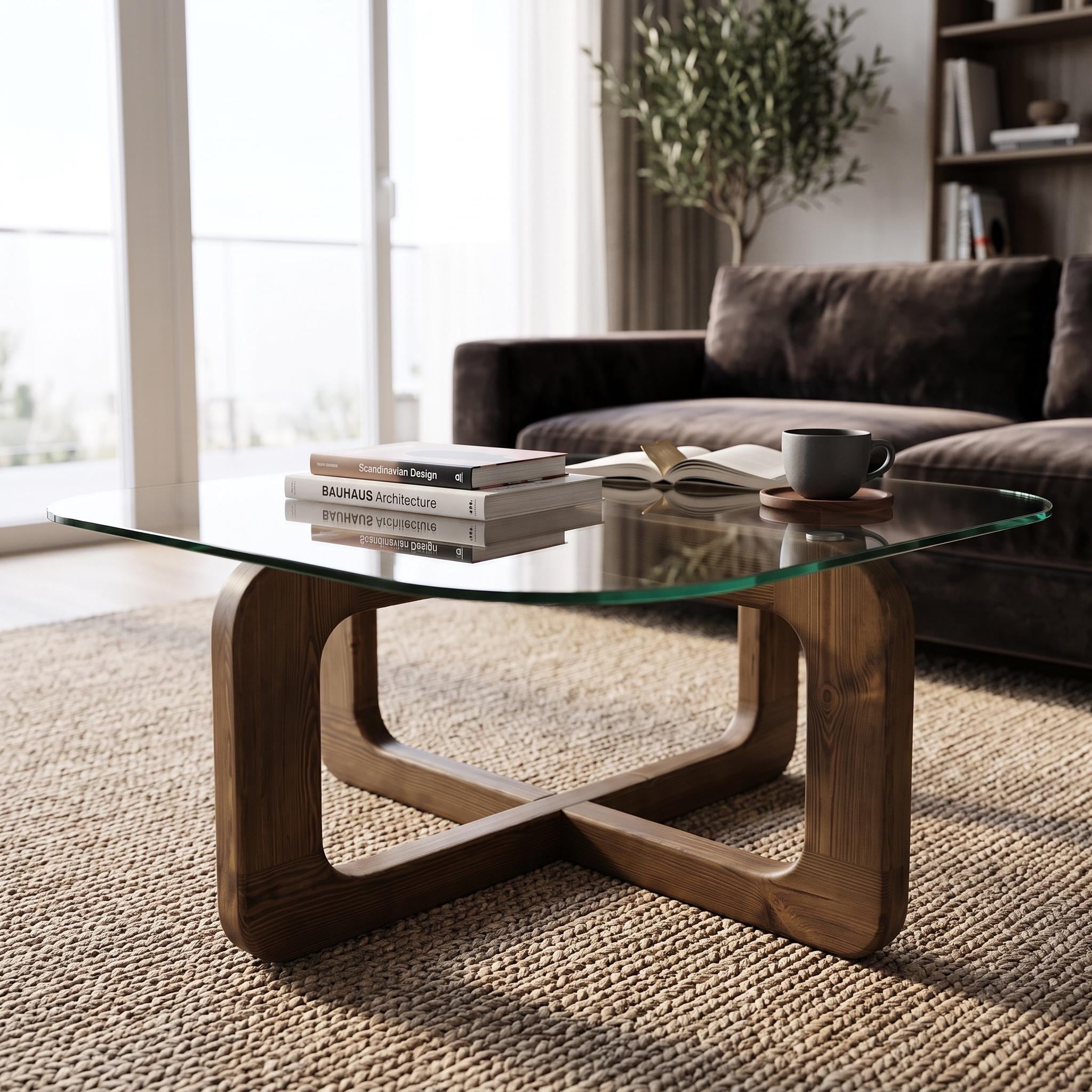 Mid Century Coffee Table Glass - Etsy