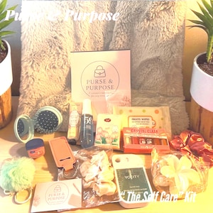 Self Care Kit for Her | Mini Pamper Set | Pink Essentials Gift Box | Teen Girl Relaxation Kit | Purse & Purpose