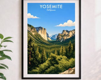 Yosemite Valley National Park Poster – Kaliforniens landskapsväggkonst