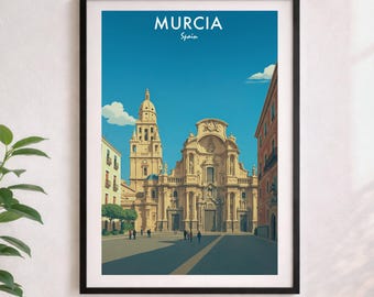 Murciakatedralen Poster: Spanien Resefotografi Konsttryck