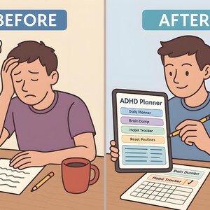 ADHD Daily Planner | Editable Google Docs | Digital Planner | Instant Download image 6