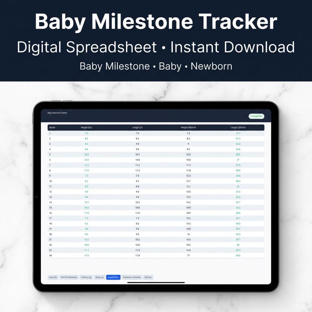 Baby Milestone Tracker | Growth Chart | Feeding & Sleep Log ...