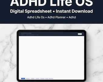 ADHD Life OS | All-in-One ADHD Management System | Excel Spreadsheet | Digital Planner | Instant Download