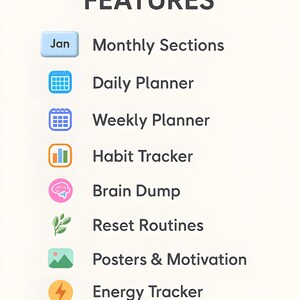 ADHD Daily Planner | Editable Google Docs | Digital Planner | Instant Download image 3