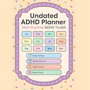 ADHD Daily Planner | Editable Google Docs | Digital Planner | Instant Download image 1