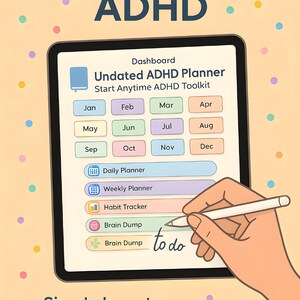ADHD Daily Planner | Editable Google Docs | Digital Planner | Instant Download image 5