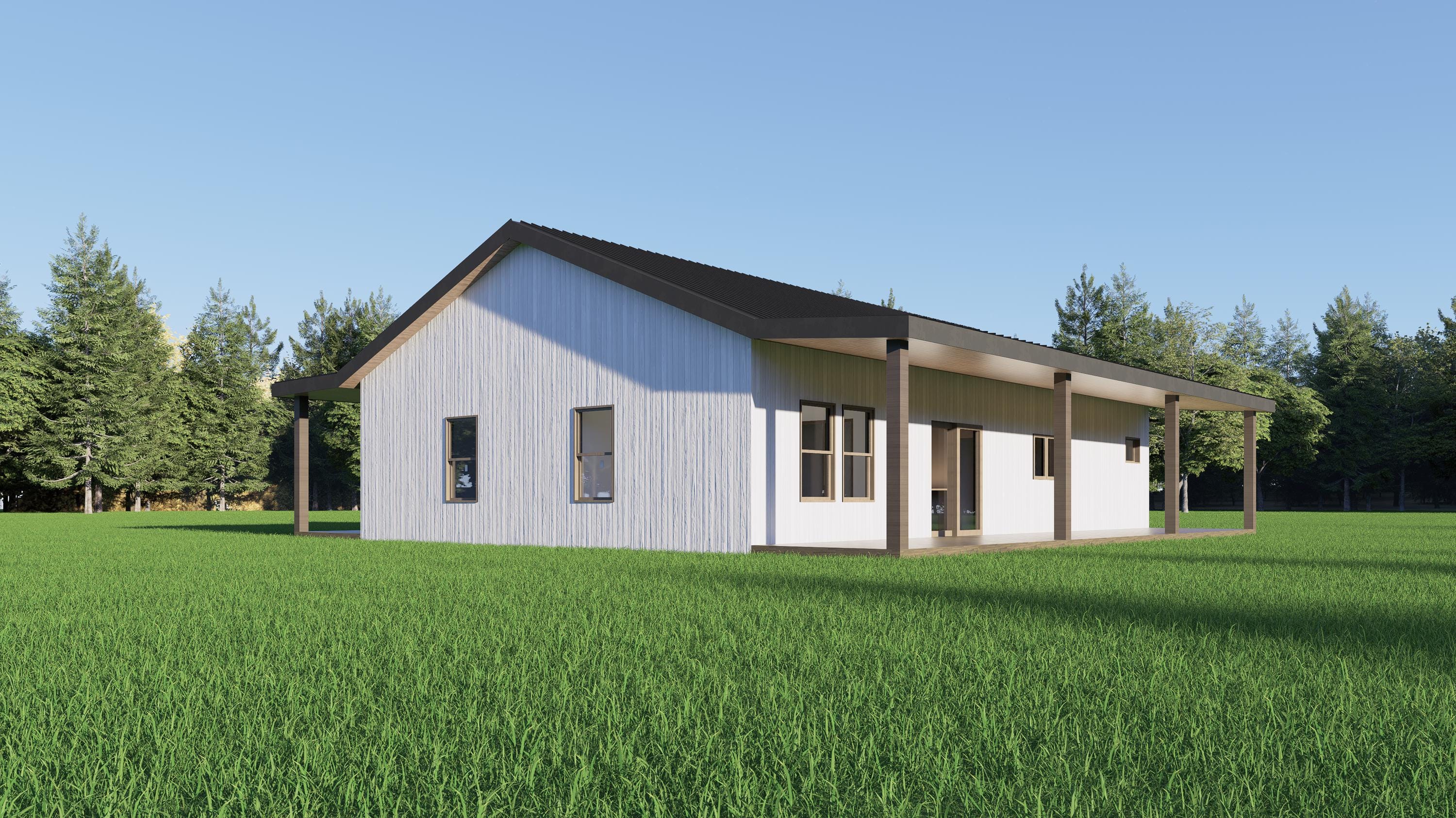 Modern Barndominium House Plan | 3 Bedroom Farmhouse (PDF Download) - Etsy