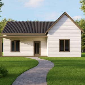 House Plan | 2 Bedroom 2 Bath | 35x40 Feet | 1,400 Sq Ft Floor Plan | Modern Ranch Tiny House | Barndominium | Instant PDF Download