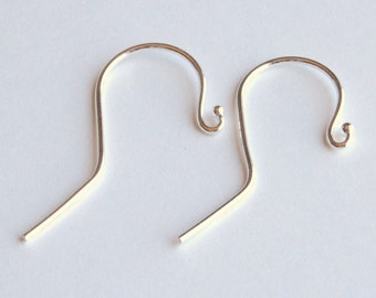 Fine Silver .999 French Earwires with Ball  - 1 Pair