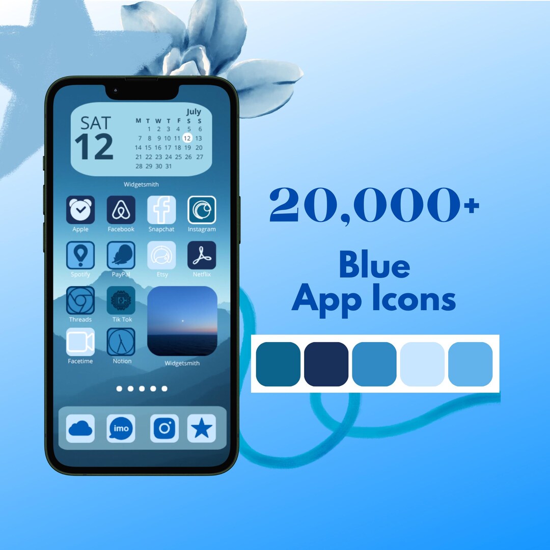 Blue App Icon Pack: 20,000+ Ios & Android Icons, Widgets, Wallpapers ...
