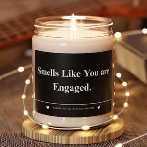 Engagement Candle Gift, Funny Engagement Gift, Gift for Friend, Engagement Gift For Her, scented soy candle.