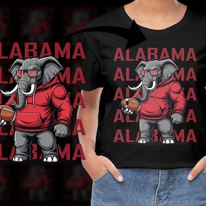 Alabama Elephant Football PNG | Coole Elefant Maskottchen Clipart | American Football Sublimationsdesign | Digitaler Download