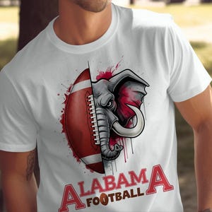 Alabama Elephant Football PNG PNG: Roll Tide Maskottchen, Spieltag Design (Digitaler Download)