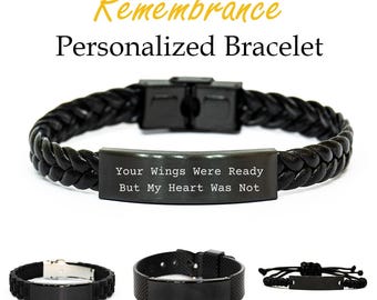 Your Wings Were Ready But My Heart Was Not, Memorial Bracelet, Loss Of Mom Dad, Sympathy Remembrance Gifts