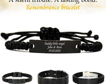 Daddy's Little Angel Memorial Bracelet, Infant Loss Remembrance Jewelry