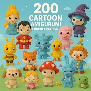 200+ Amigurumi-virkmönster – Enkla tecknade plyschbjörnar (PDF)