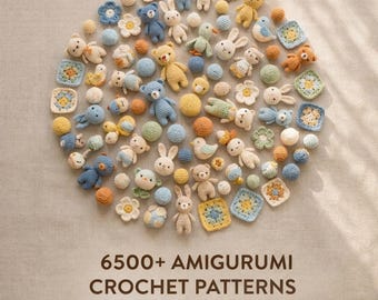 Amigurumipatroonbundel 6500+ gehaakte sleutelhanger Knuffels Dieren PDF Direct download