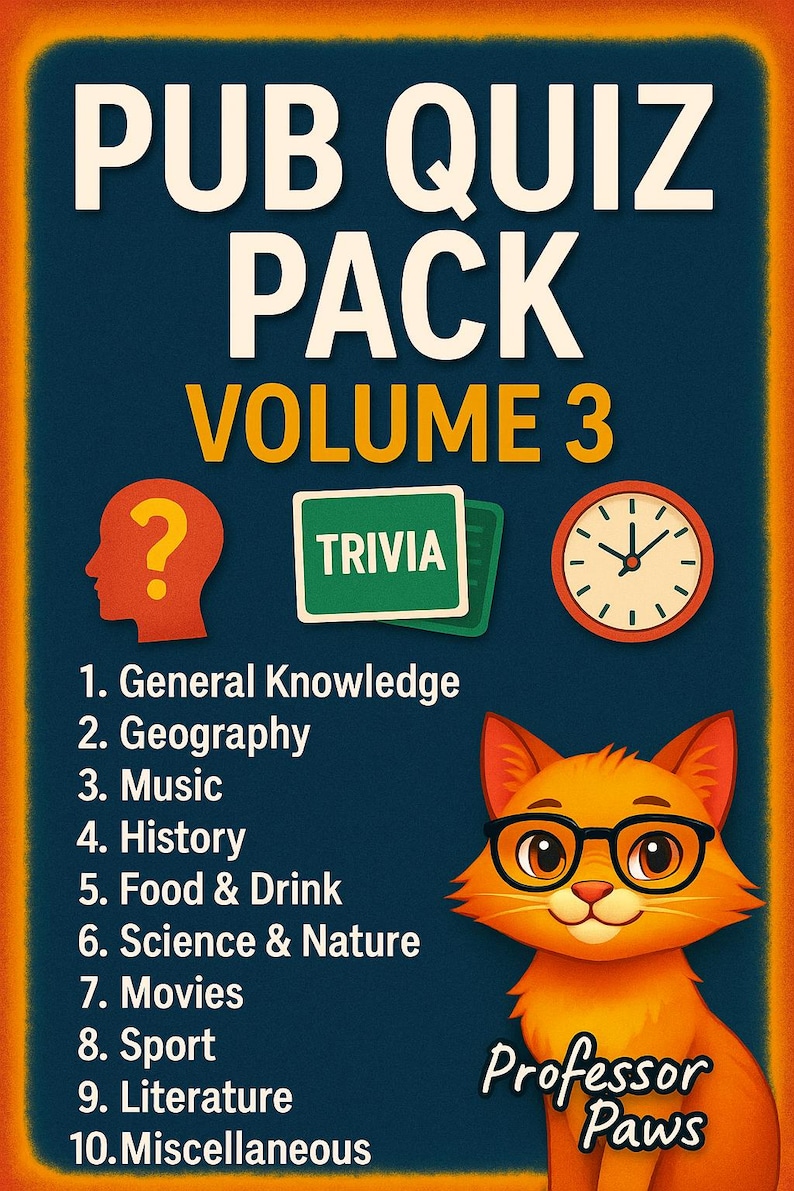 General Knowledge Pub Quiz: 100 Trivia Questions & Answers (PDF