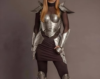 Queen of the War" Polished Steel Medieval Lady Armor Suit- Female Armor Suit- Full Body Female Armor Suit- Cosplay Armor Larp Costume