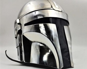 Authentisches Mandalorian Helm Replica | Beskar Steel Star Wars Cosplay Prop & Geschenk für Ihn | Unikat Sammlerstück