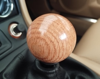 Sphere – Solid Oak Gear Knob – Precision-Crafted & Hand-Finished – Bespoke Threaded – Custom Wooden Car Gift