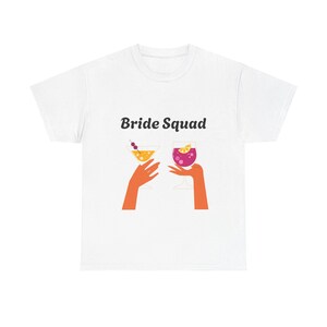 Bride Squad Unisex Tee, Bachelorette Party T-Shirt, Hen Night Shirt, Cocktails Design, Holiday Top