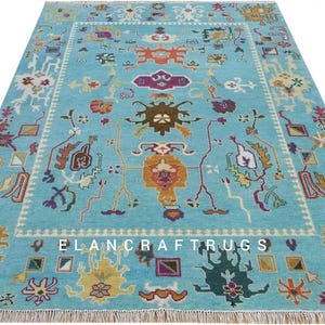 Sky blue colour rugs turkish rug unique design rugs valley studio living room carpet office rug vasable carpet handmade carpet