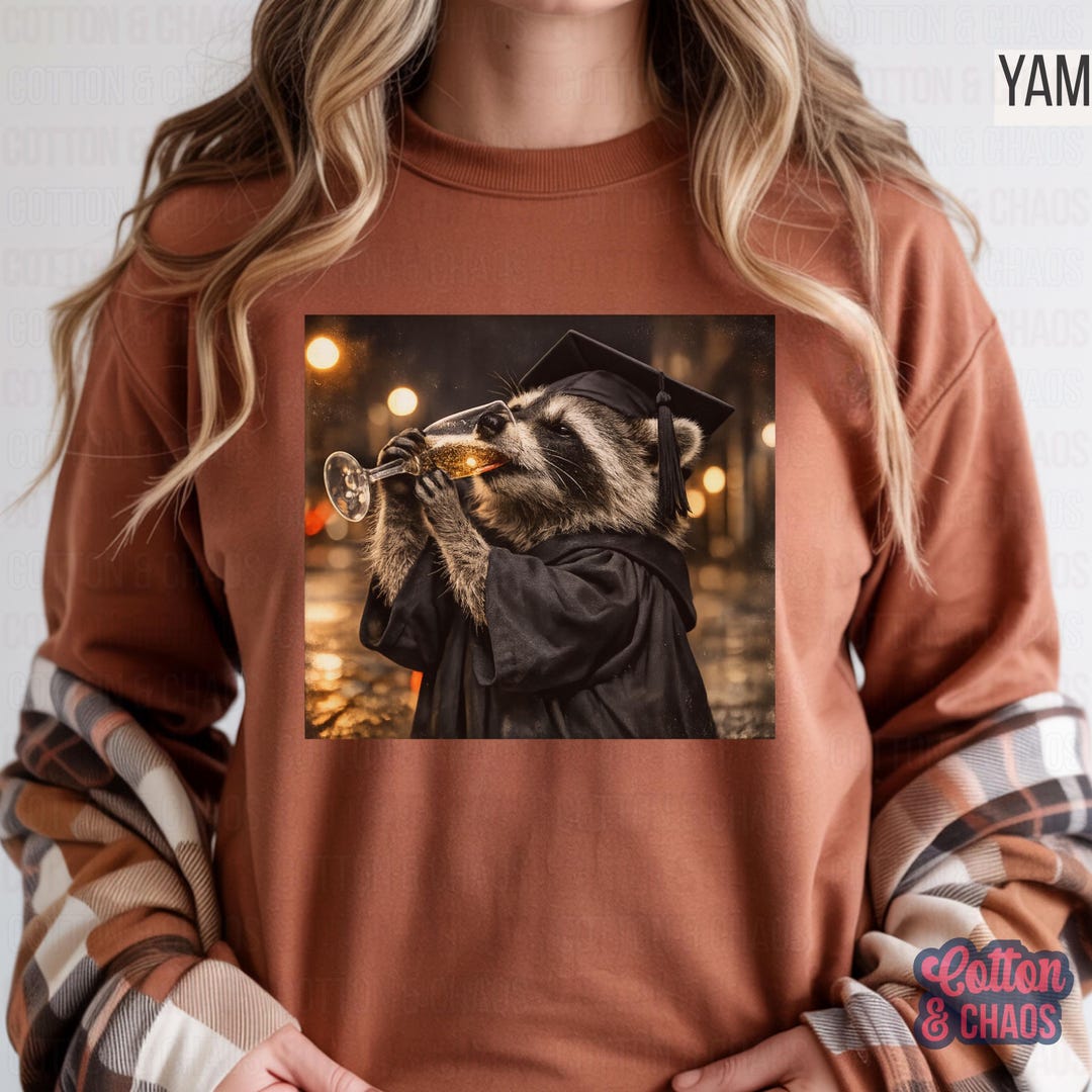 Senior Racoon Funny Raccoon Graduation Shirt | Feral Raccoon Class of 2026 | Senior ...